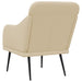 Fauteuil 63x76x80 cm stof crèmekleurig