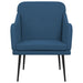 Fauteuil 63x76x80 cm stof blauw
