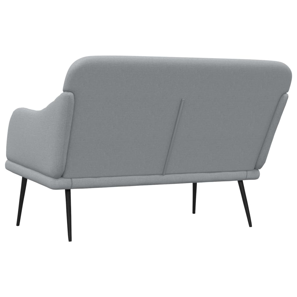 Bankje 110x76x80 cm stof lichtgrijs