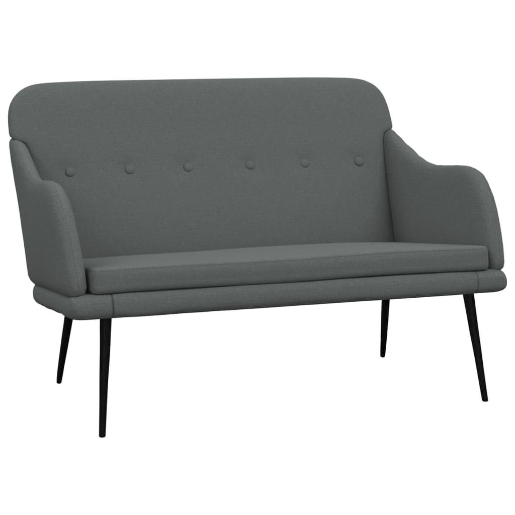 Bankje 110x76x80 cm stof donkergrijs