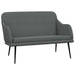 Bankje 110x76x80 cm stof donkergrijs