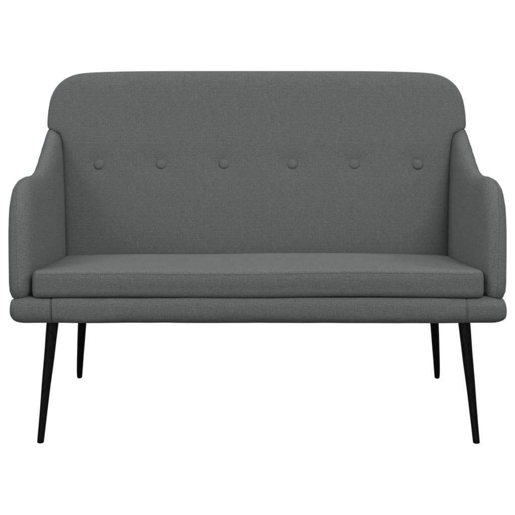 Bankje 110x76x80 cm stof donkergrijs
