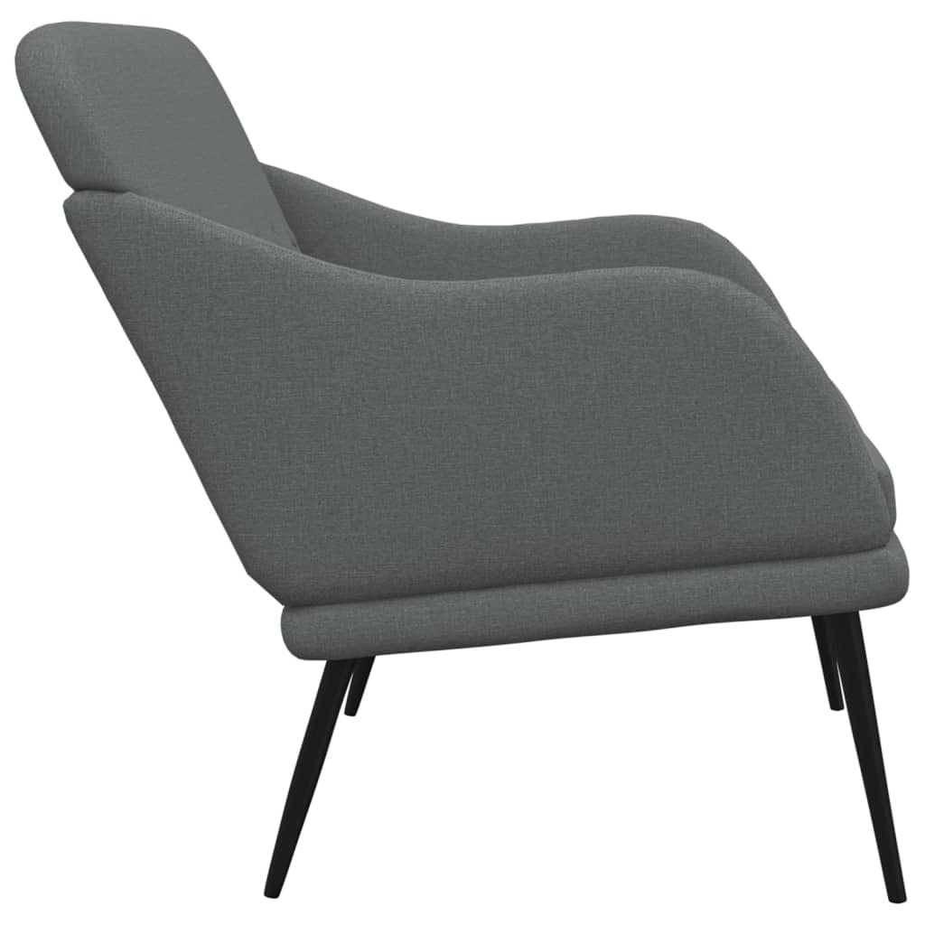Bankje 110x76x80 cm stof donkergrijs