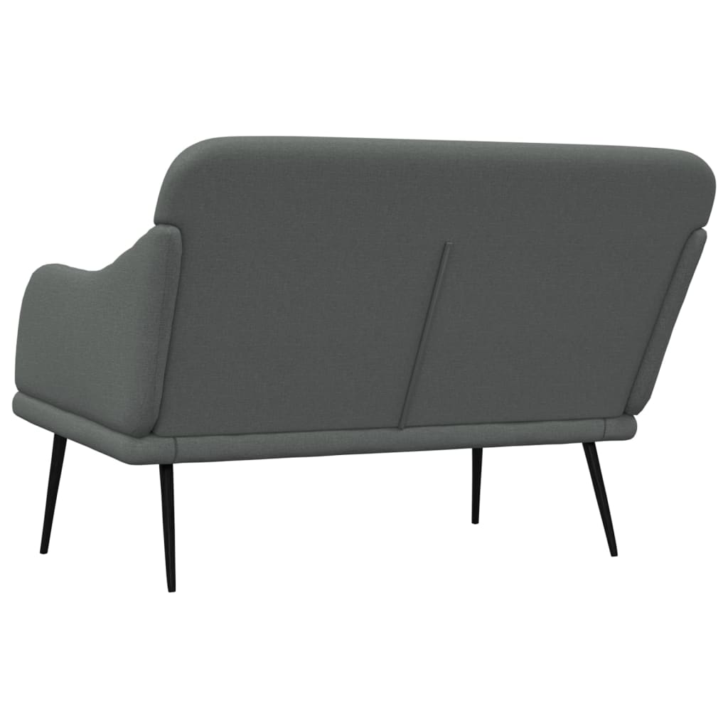Bankje 110x76x80 cm stof donkergrijs