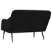Bankje 110x76x80 cm stof zwart