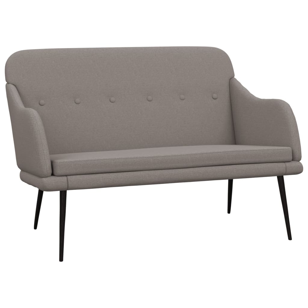 Bankje 110x76x80 cm stof taupe