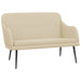 Bankje 110x76x80 cm stof crèmekleurig