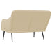 Bankje 110x76x80 cm stof crèmekleurig