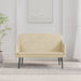 Bankje 110x76x80 cm stof crèmekleurig