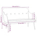 Bankje 110x76x80 cm stof blauw