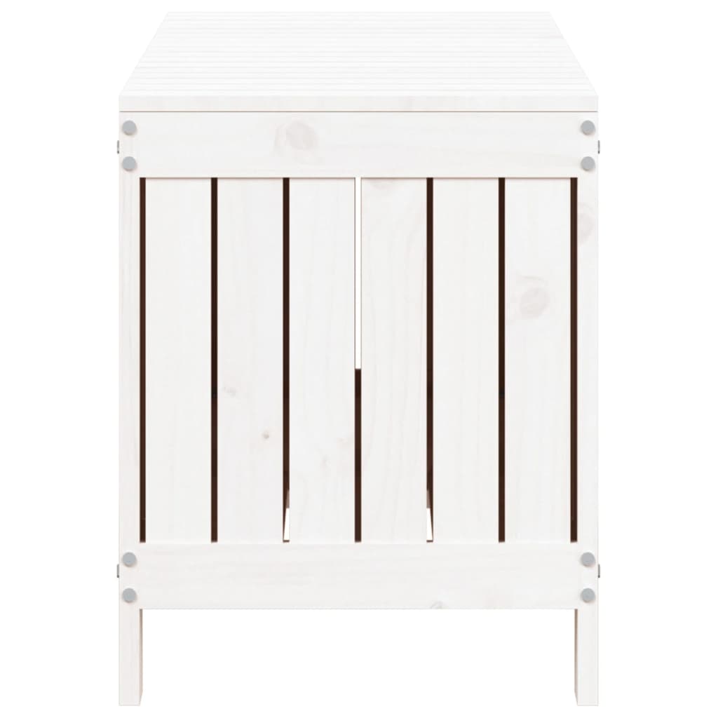 Tuinbox 108x42,5x54 cm massief grenenhout wit