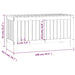 Tuinbox 108x42,5x54 cm massief grenenhout wit
