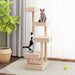 Kattenmeubel 45,5x49x103 cm massief grenenhout