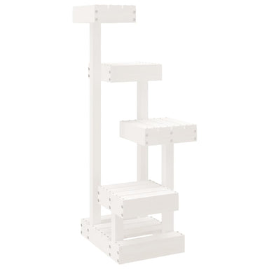 Kattenmeubel 45,5x49x103 cm massief grenenhout wit