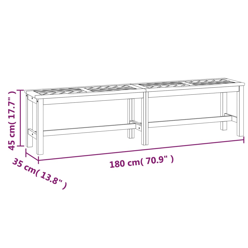 Tuinbank 180 cm massief acaciahout