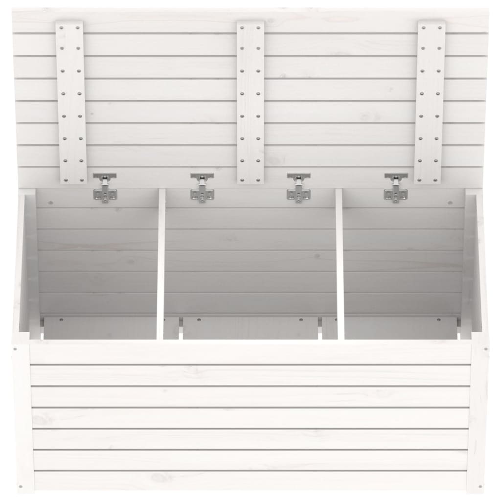 Tuinbox 101x50,5x46,5 cm massief grenenhout wit
