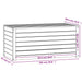 Tuinbox 101x50,5x46,5 cm massief grenenhout wit