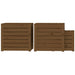 3-delige Tuinboxset massief grenenhout honingbruin