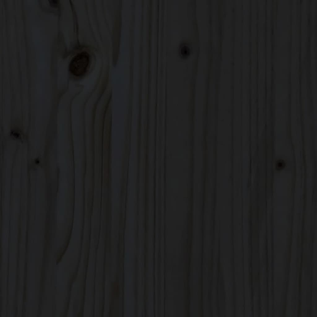 Tuinbank 157,5 Cm Massief Grenenhout Zwart 157.5 x 48 x 91.5 cm Zwart grenenhout