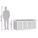 Tuinbox 200x80x75 cm massief acaciahout