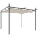 Pergola met uitschuifbaar dak 295x292x230 crèmekleurig