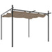 Pergola met uitschuifbaar dak 295x292x230 taupe