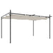 Pergola met uitschuifbaar dak 395x292x230 crèmekleurig