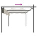 Pergola met uitschuifbaar dak 395x292x230 crèmekleurig