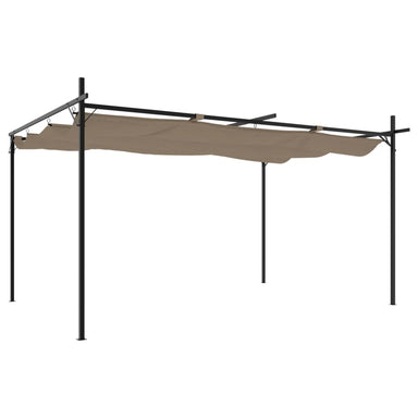 Pergola met uitschuifbaar dak 395x292x230 taupe