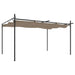 Pergola met uitschuifbaar dak 395x292x230 taupe