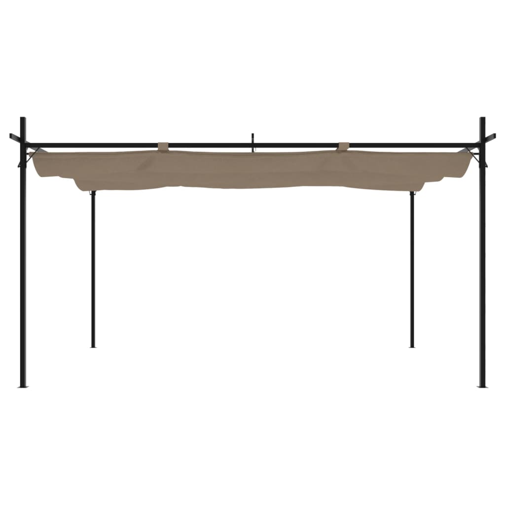 Pergola met uitschuifbaar dak 395x292x230 taupe