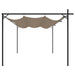 Pergola met uitschuifbaar dak 395x292x230 taupe