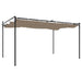 Pergola met uitschuifbaar dak 395x292x230 taupe