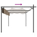 Pergola met uitschuifbaar dak 395x292x230 taupe