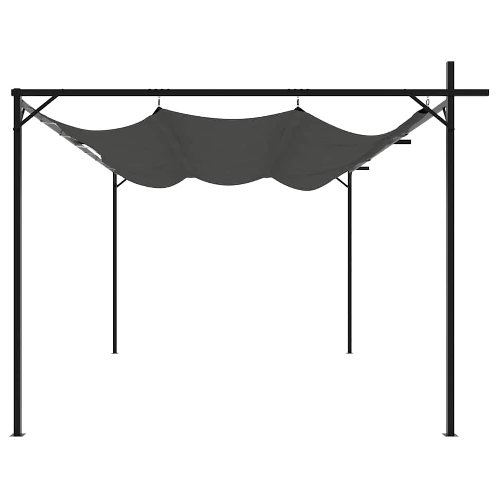 Pergola met uitschuifbaar dak 395x292x230 antracietkleurig