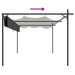 Pergola met uitschuifbaar dak 395x292x230 antracietkleurig