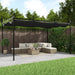 Pergola met uitschuifbaar dak 395x292x230 antracietkleurig