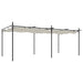 Pergola met uitschuifbaar dak 589x292x230 crèmekleurig
