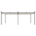Pergola met uitschuifbaar dak 589x292x230 crèmekleurig