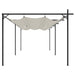 Pergola met uitschuifbaar dak 589x292x230 crèmekleurig