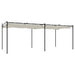 Pergola met uitschuifbaar dak 589x292x230 crèmekleurig