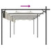 Pergola met uitschuifbaar dak 589x292x230 crèmekleurig