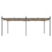 Pergola met uitschuifbaar dak 589x292x230 taupe