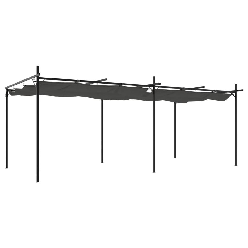 Pergola met uitschuifbaar dak 589x292x230 antracietkleurig