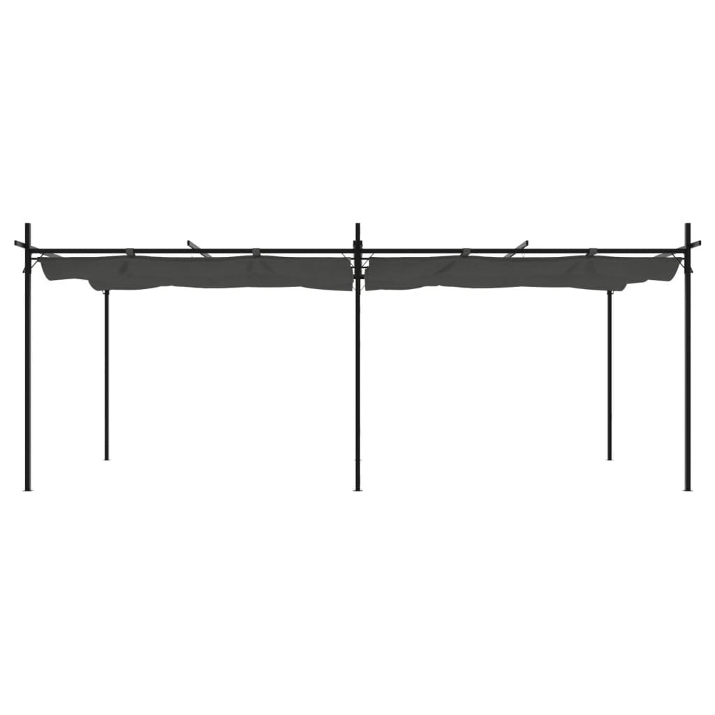 Pergola met uitschuifbaar dak 589x292x230 antracietkleurig