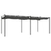 Pergola met uitschuifbaar dak 589x292x230 antracietkleurig