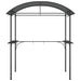 Barbecuepaviljoen met zijplanken 220x115x230 cm staal antraciet