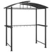 Barbecue-overkapping 210x114x230 cm staal antracietkleurig