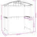 Barbecue-overkapping 210x114x230 cm staal antracietkleurig