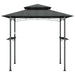 Barbecue-overkapping 240x150x243 cm staal antracietkleurig